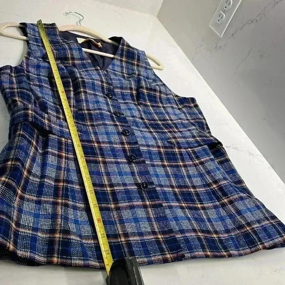 Women’s Vintage Pendleton Blue Plaid Wool Vest Size: 16 - Picture 6 of 6